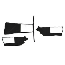 Walkaround Boat Curtain Kit | Aft Cabin Black (Set of 3)