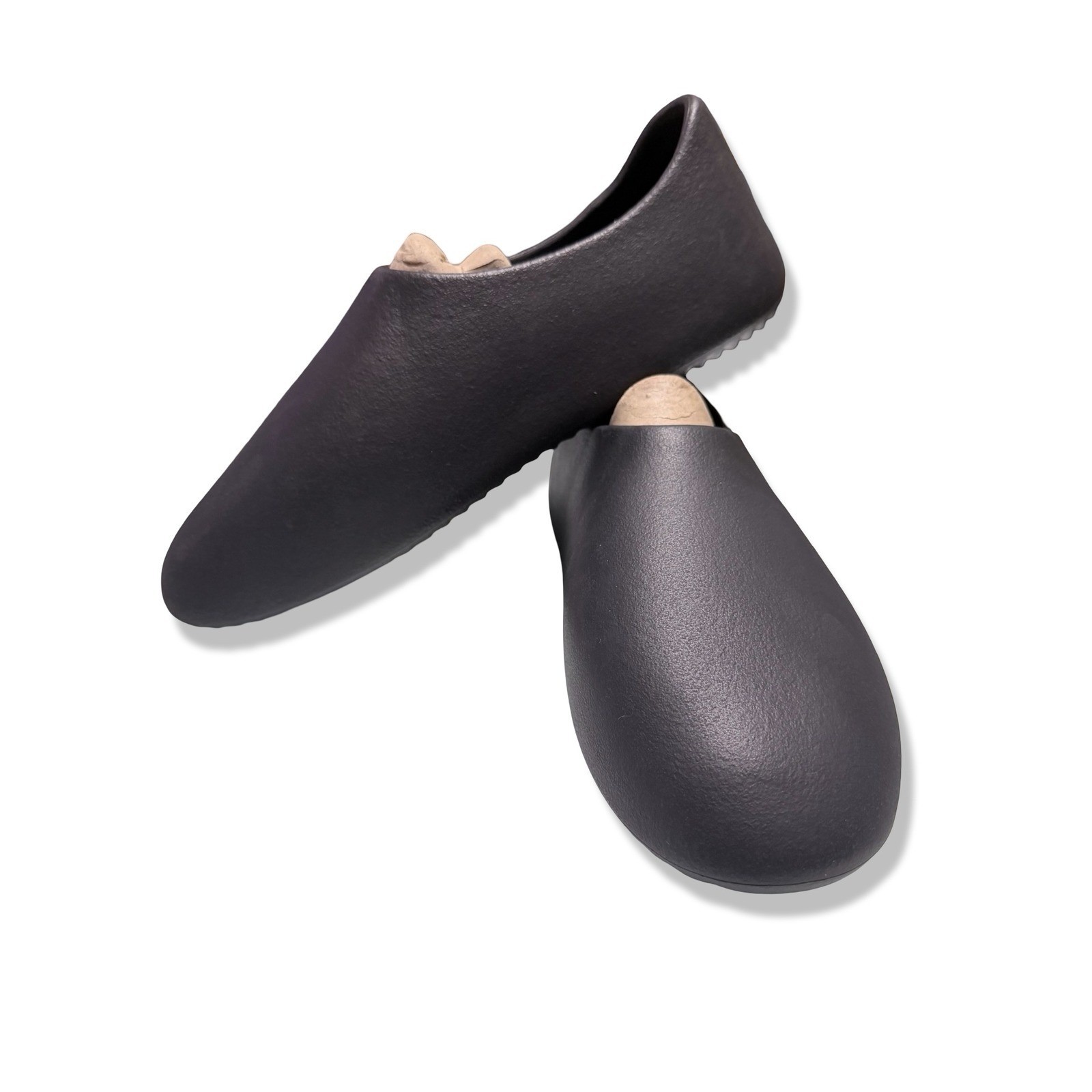 NEW Black Minimalist Foam Slip On Loafers Sz 14 Futuristic Clog Mules Round Toe thumbnail 7