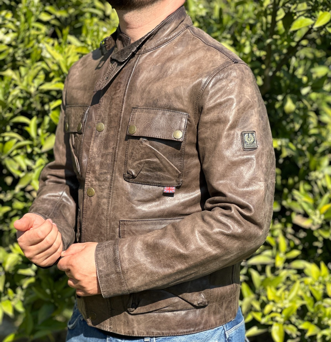 1950$ Rare Belstaff Maple Cognac Leather Blazer Jacket FilmSeries