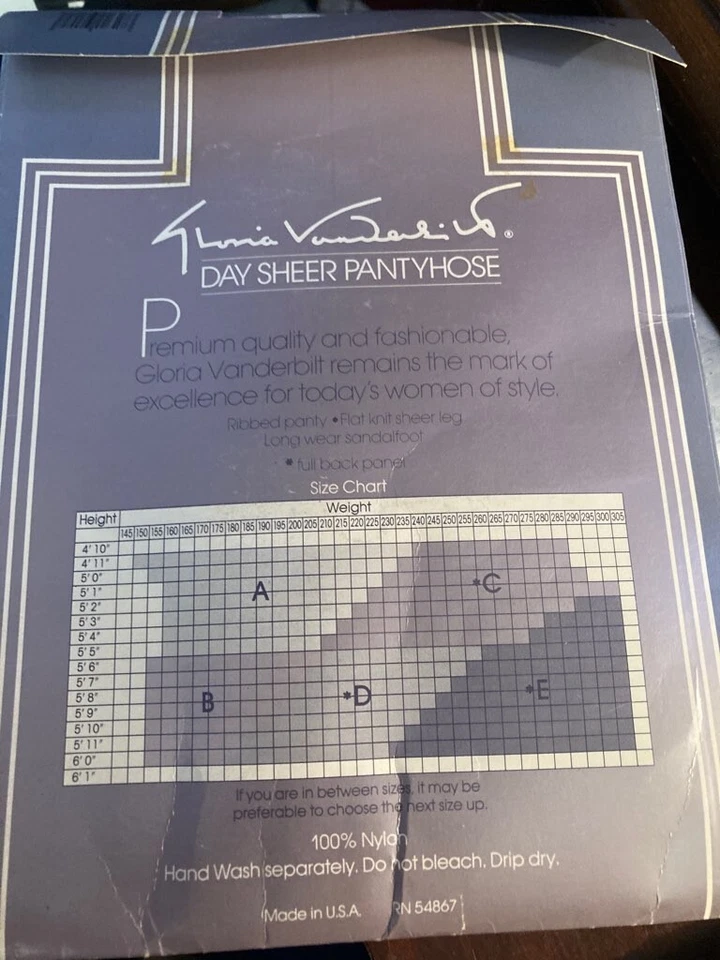 Medias Pantimedias Gloria Vanderbilt TALLA C OFF BLANCO DÍA TRANSPARENTE NUEVAS Foto 2 de 4
