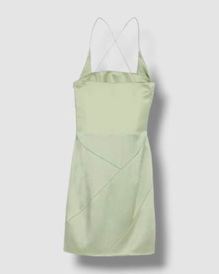$1182 16Arlington Women's Green Satin Mini Dress Size 14 | eBay
