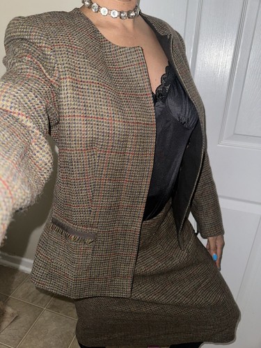 John Meyer Collection Vintage Blazer Hook Skirt Set Womens Wool Sz 12 NEW Career - Picture 10 of 12