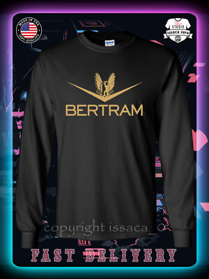 New Bertram Yacht Live the Legend Logo Men's Long Sleeve T-Shirt American Tees