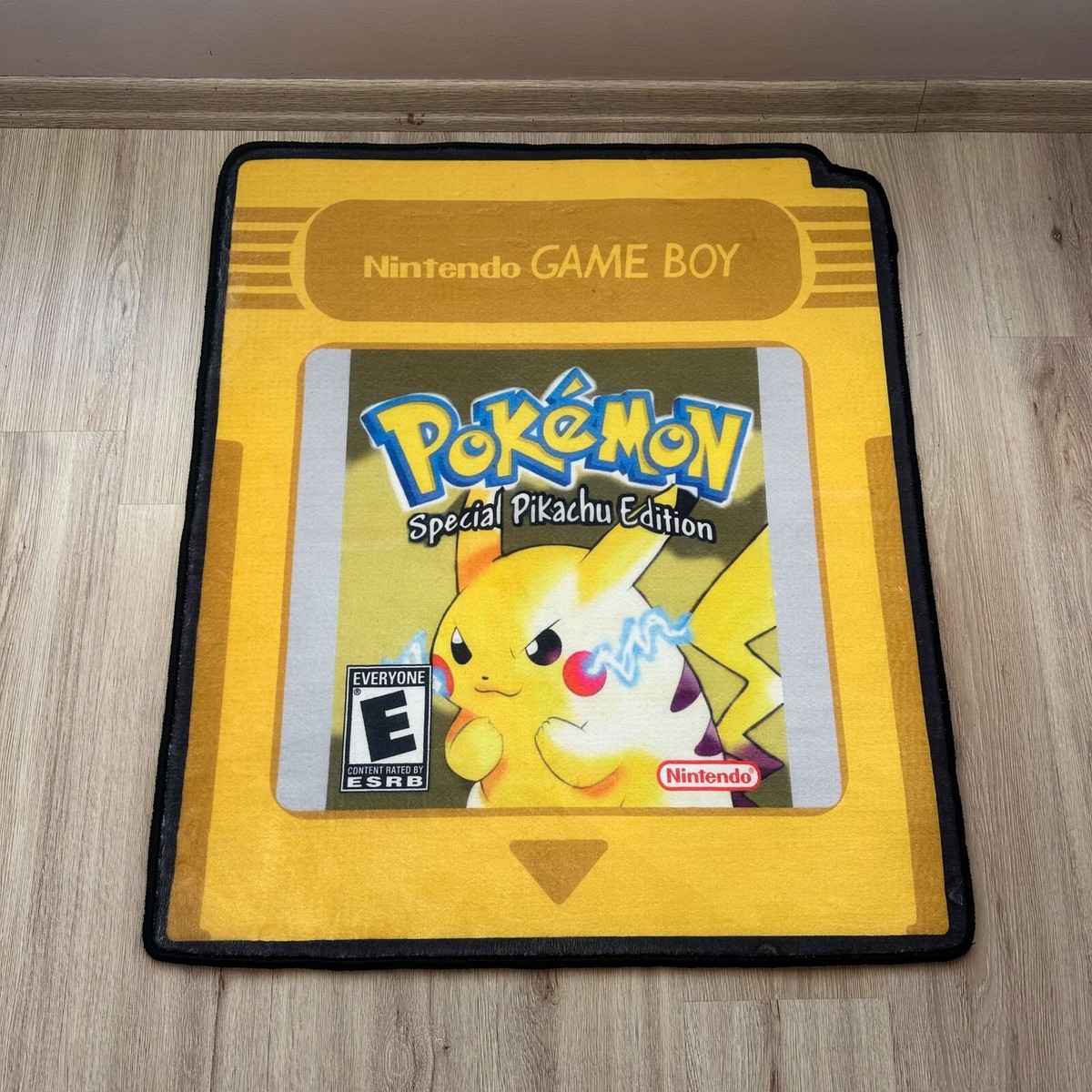 【OFFICIAL】Pokemon Pikachu Vintage Rug Pikachu Nintendo Card Retro Rug, Pokemon Game Boy Decor