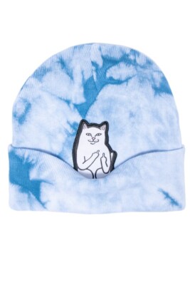 RIPNDIP Nerm Face Lord Nermal Patch navy lightning wash BEANIE HAT rip n dip C