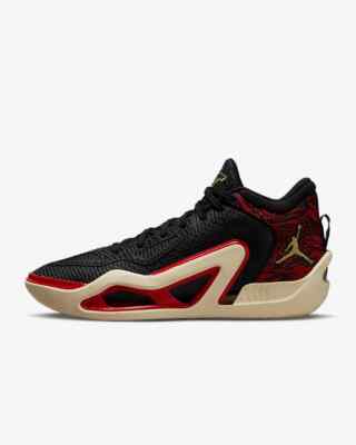 Nike Jordan Jayson Tatum 1 Zoo Black University Red Metallic Gold