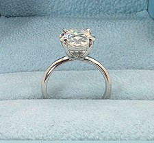 4.00Ct Oval IGI Lab Created Diamond Solitaire Engagement Ring  14K White Gold