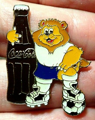 COKE COCA COLA BOTTLE SOCCER OLYMPIC PIN LONDON 2012 / 2028 LA WORLD CUP