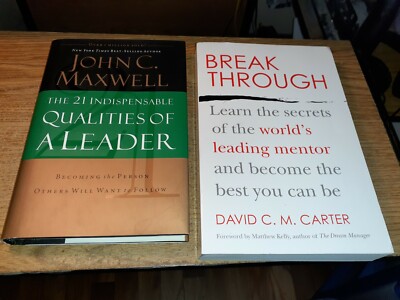 Self Improvement Books Breakthrough Carter & Qualities of a Leader 1993 Maxwell