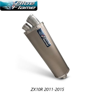 ZX-10R EXHAUST 2011-2015- KAWASAKI- BLUEFLAME TITANIUM TWIN PORT