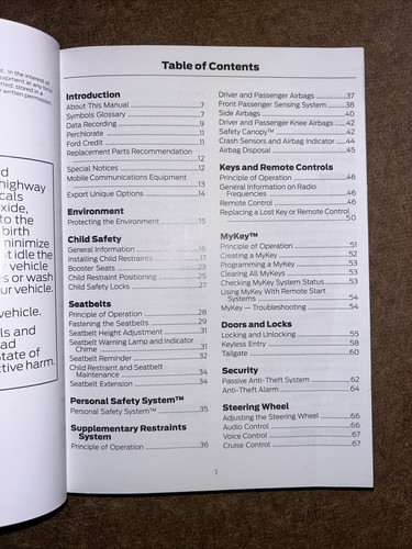 2018 FORD ECOSPORT OWNERS MANUAL - Bild 3 von 7