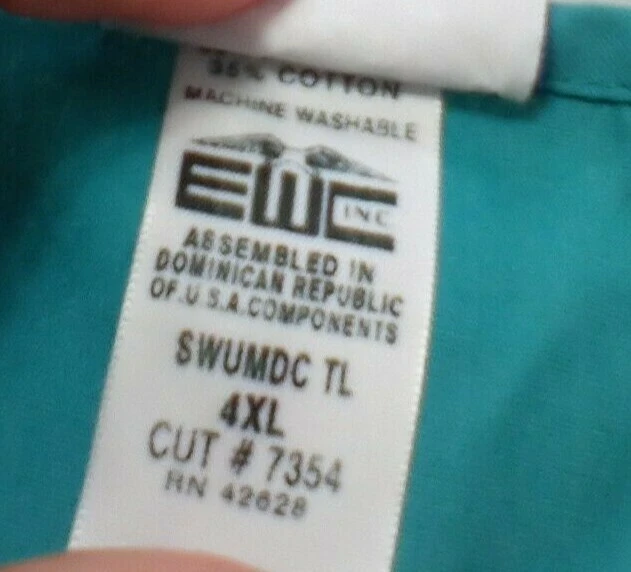 Blusa esfoliante/jaqueta médica encaixe frontal, manga longa EWC 4XL - Imagem 4 de 4