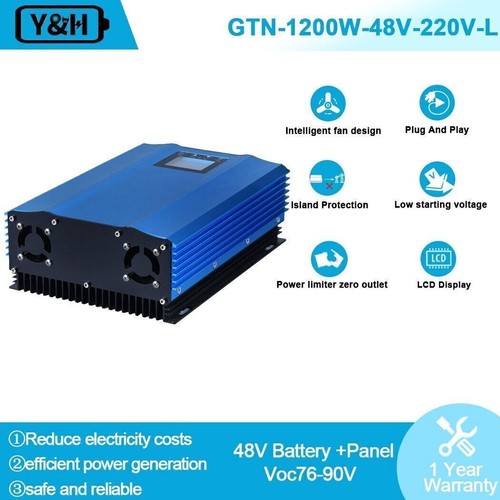 1200W Grid Tie Inverter DC5590V to 230VAC Power Limiter MPPT Pure Sine
