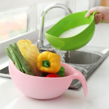 Colador Arroz Tazón Drenaje Cesta Malla Colador Filtro Alimentos Tamiz Cocina