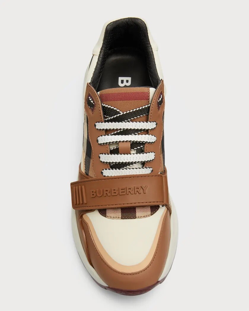 Burberry Ramsey Vintage Check Grip Sneakers WHITEBIRCH BROWN 37EU image 5