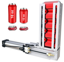 Pneumatic Can Crusher, 6-Can Design, Fast Operation, Aluminum,Countertop Install