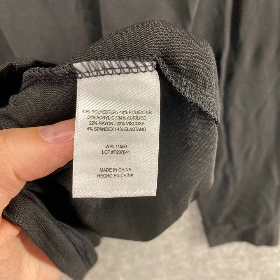 Camiseta deportiva 32 Degrees Activewear para mujer L grande negra cuello redondo manga larga Foto 4 de 4