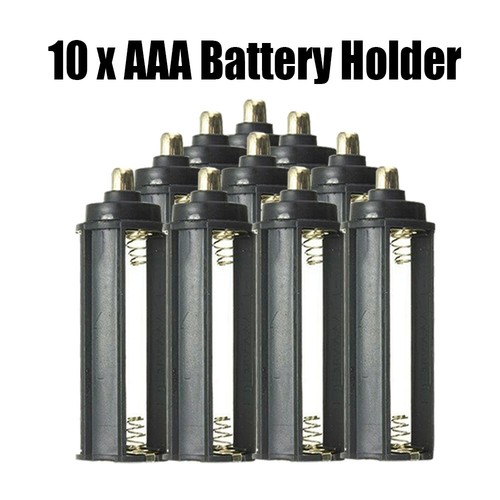10pc 3 AAA Battery Holder Cylindrical Case Plastic For Flashlight Round Circular - Picture 8 of 20