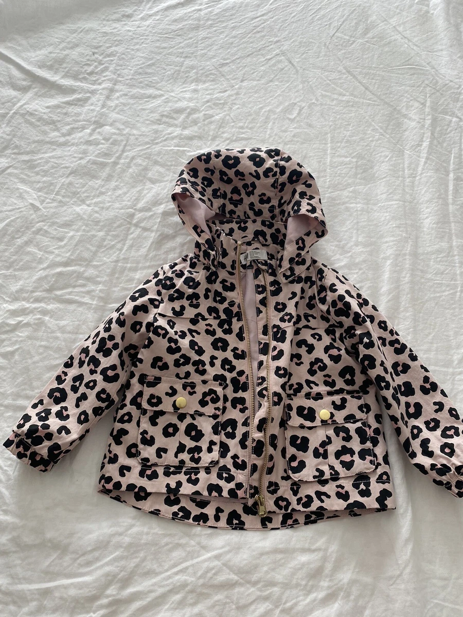h m kids light coat leopard print