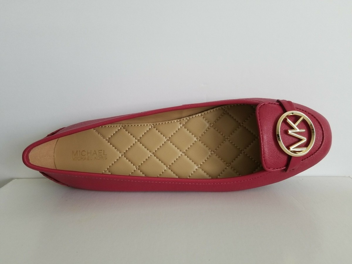 Michael KORS LILLIE CLASSIC BERRY GOLD LOGO MOCCASIN FLATS
