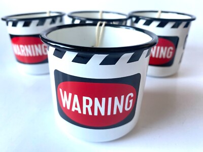 Genius At Work WARNUNG Kaffeebecher Tasse Trinkbecher Emaille Becher NT1017
