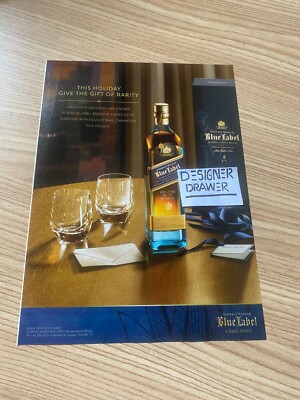 Johnnie Walker Blue Whiskey 2014 Print Advertisement: Gift of Rarity