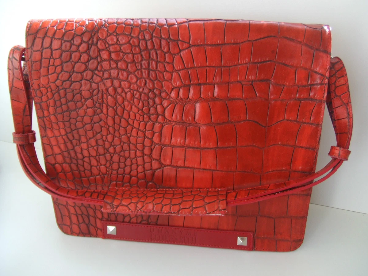 UNANYME GEORGES RECH SAC EN CUIR DE VACHETTE ROUGE MOD LE