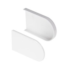 uPVC Bullnose End Cap Pair Short Window Capping Board / Cill End Covers