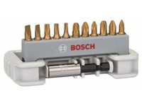 Bosch 11Tlg. Schrauberbit-Set Inklusive Bithalter PH1; PH2; PH3; PZ1; PZ2; PZ3;