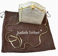 Vintage Judith Leiber Crystal Hard Case Shoulder Bag Clutch Purse w/Dust Bag