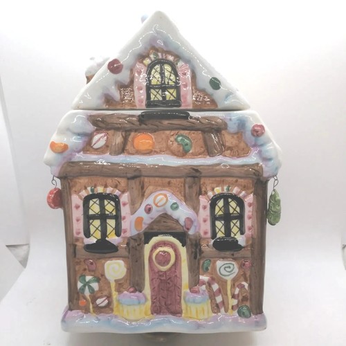 Gingerbread House Ceramic Cookie Jar Vintage Christmas Decor eBay