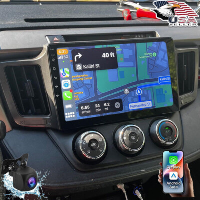 For Toyota RAV4 2013-2018 Apple Carplay Car Stereo Radio GPS BT 10.1'' Android 13
