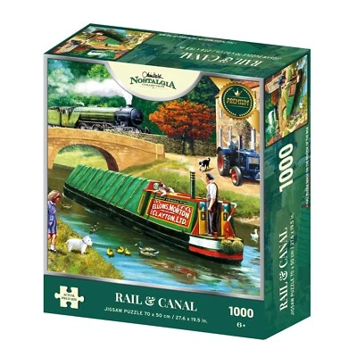 NOSTALGIA Kevin Walsh Nostalgie - Eisenbahn & Kanal 1000 Teile Puzzle