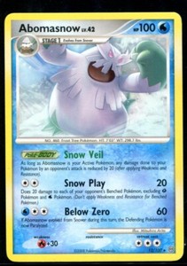 Abomasnow Rare - DP Stormfront 12/100 2008 NM Pokemon
