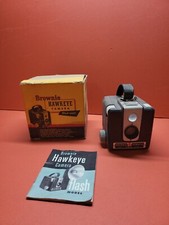 Vintage Kodak Brownie Hawkeye Camera Flash Model In Original Box w Manual