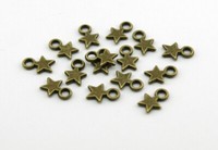 20 Kleine Sterne AnhäNger In Antik Bronze