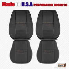 2001 to 2005 FITS Lexus IS300 Driver Passenger Perforated Leather Cover Black