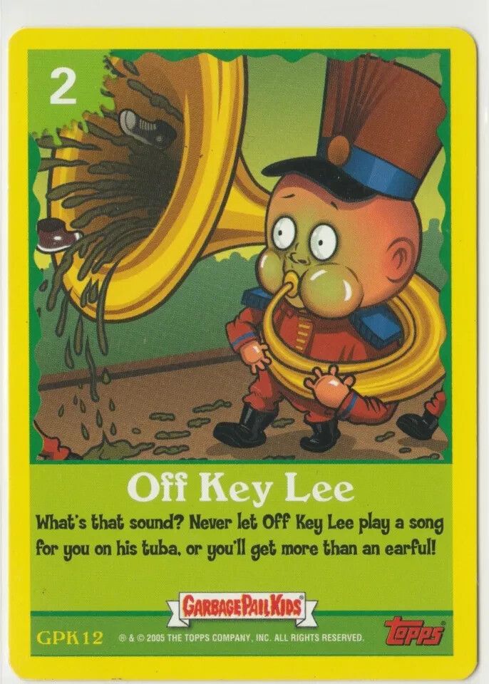 Vintage 2005 Garbage Pail Kids ANS4 Off Key Lee #12 Game Cards