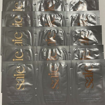5 SAIE SLIP TINT SPF55 Tinted Moisturizer 3 Shade Sample Card shade COLOR 3,6,8