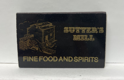 Sutter's Mill Restaurant Mission Hills Valencia Cocktails California Matchbook