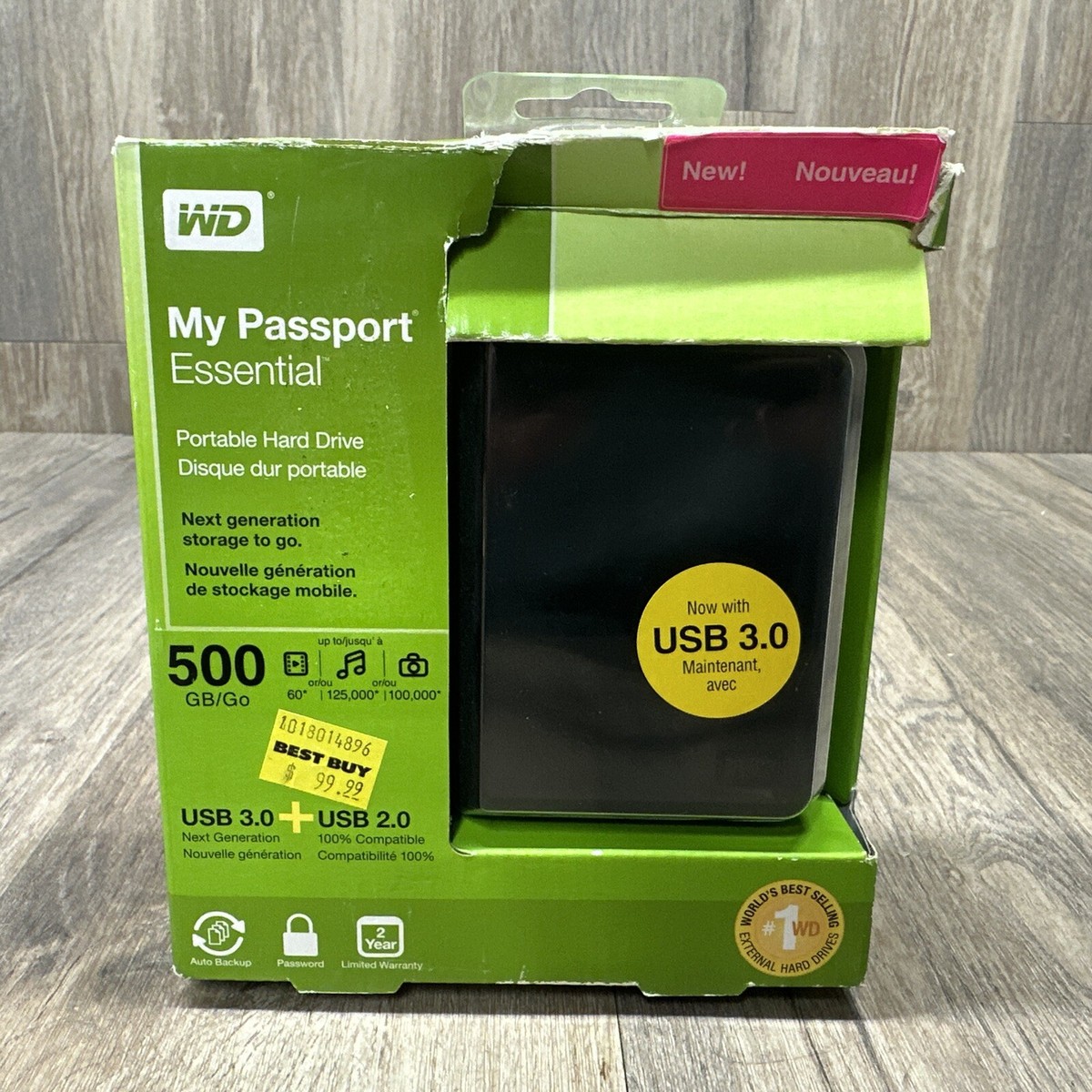 WD My Passport Essential 500 GB USB External Hard Drive SSD