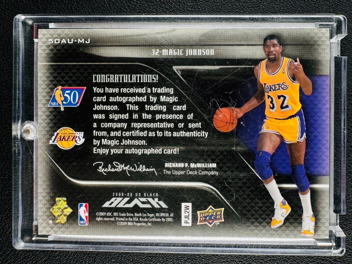 2008-09 UD Black 50 Greatest Magic Johnson Auto 39/50#Z | eBay