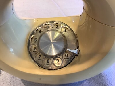 VTG Western Electric White Yellow Sculptura Rotary Dial Donut