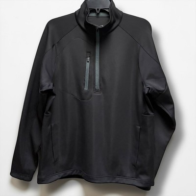 Zero Restriction Mens Black Quarter Zip Pullover Golf Jacket L330C Size Medium