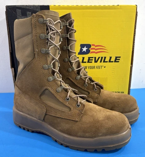 NIB 9 REG MENS BELLEVILLE C390 HOT WEATHER OCP ACU COYOTE MILITARY BOOTS