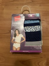 Hanes Women's Ultimate Cotton Comfort Brief Panties 4-Pack, Size 5/S