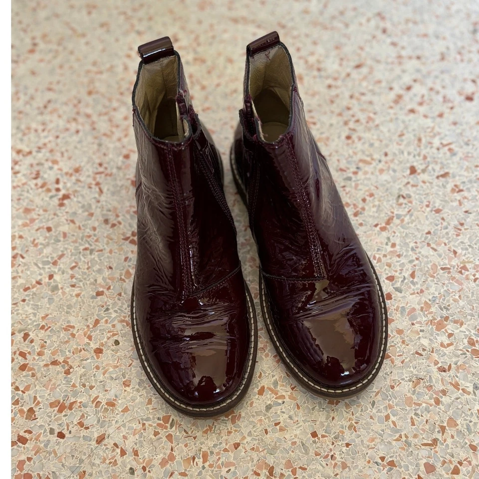 Botas Naturino Niños Dasie Charol Borgoña Talla 31 EE. UU. 13,5 Foto 2 de 4