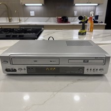 Go Video Model DV2150 VCR DVD Combo VHS Dvd Player Tested No Remote Or Cables