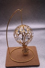 Gold Coloured Crystal Hot Air Balloon Ornament – Elegant Gift or Table Decor