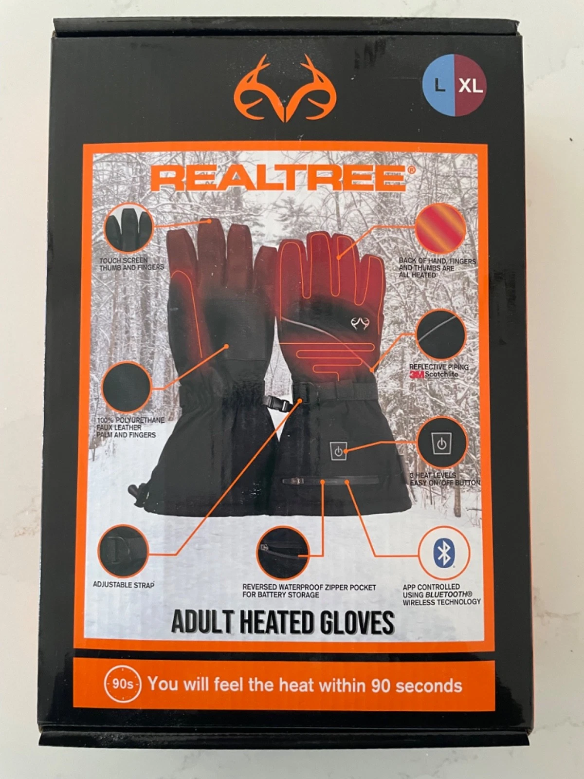 Realtree adult heated gloves L/XL